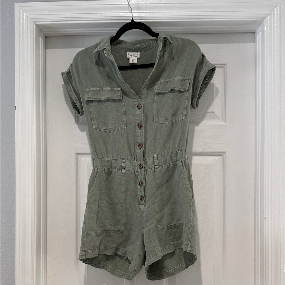 Nicole Miller Olive Green Jumpsuit